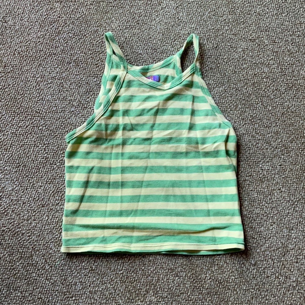 UO cropped halter neck tank